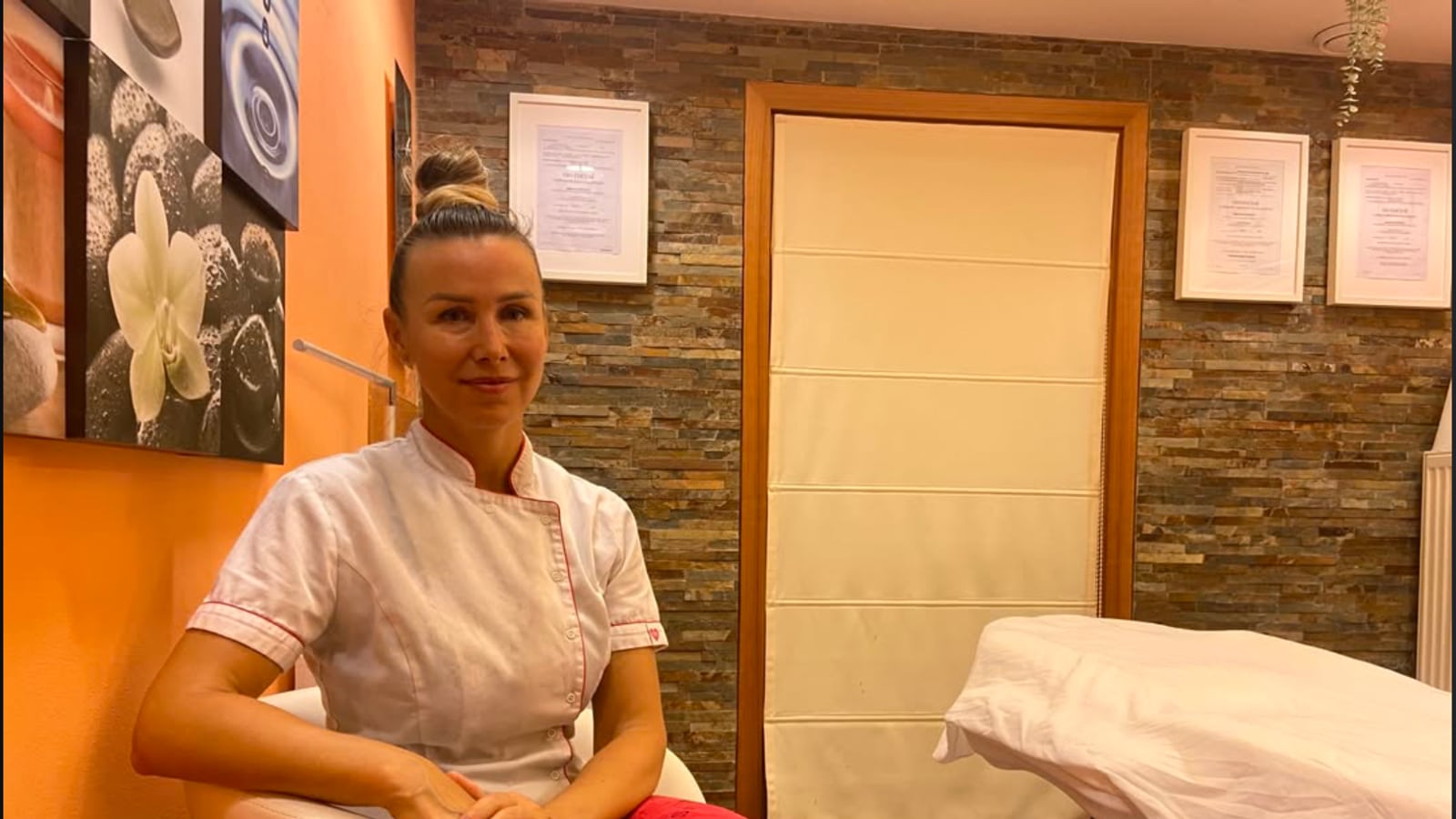 Martina Pavlíčková in her salon at Hotel Vista, Brno